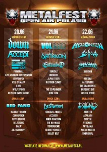 MetalFEst plakat rozpiska