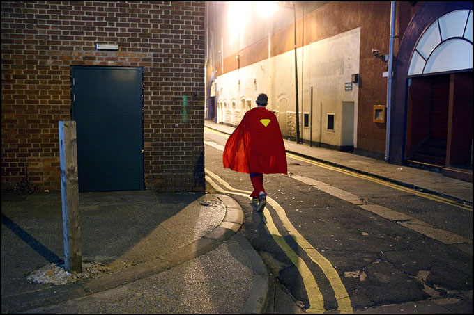 The nightlife in Cardiff, UK.